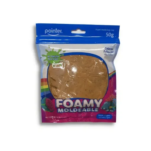 foamy moldeable pointer modeling foam clay ceramica ultraligera 50gr color marron claro 0