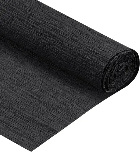 papel crepe celta 48x200cms color 80 19 black negro 0