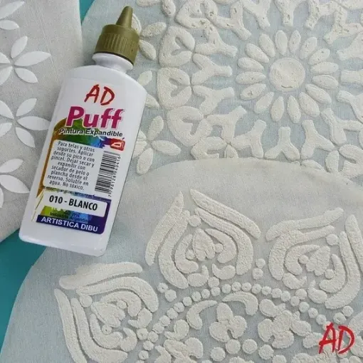 pintura para tela puff expandible ad 100ml color blanco 510 0