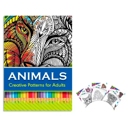 La Casa del Artesano-Libro de pintar para adulto de 32 paginas Tapa Animals