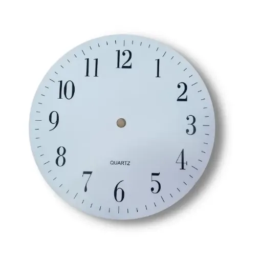 cuadrante metalico para reloj 20cms modelo blanco numeros latinos 0