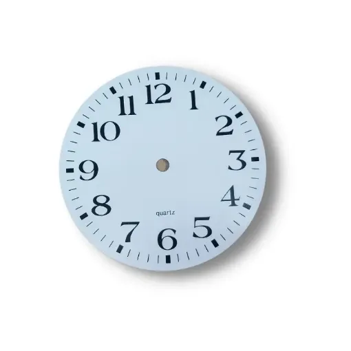 cuadrante metalico para reloj 15cms modelo blanco numeros latinos 0