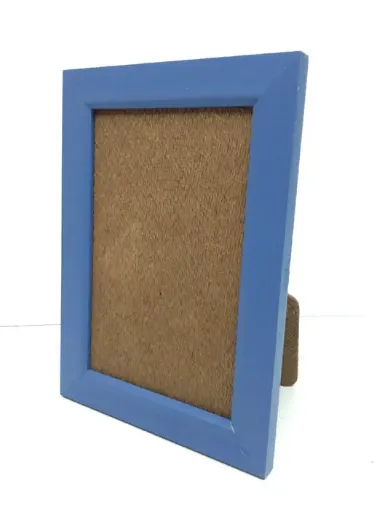 marco moldura 2cms chata no 115 patinada azul 15x21cms sin vidrio 0