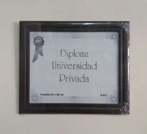 marco para diploma universitario ort 26x32cms varilla 371 con paspartout 0