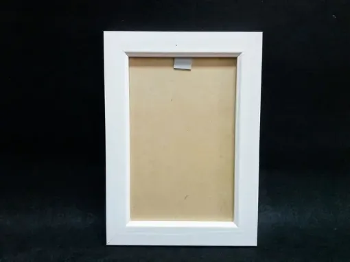 marco moldura 2 5cms chata nro 10 patinada blanca 15x21cms con vidrio 0