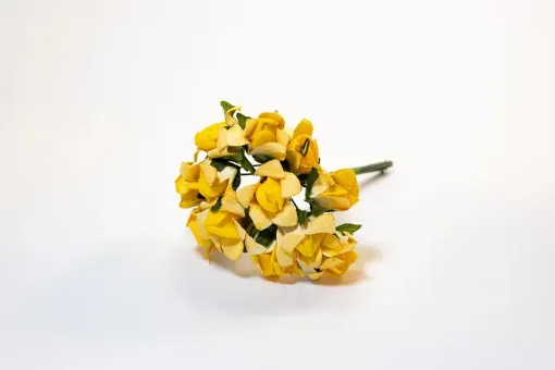 ramito flores papel x12 unidades cod 16127 color amarillo 0