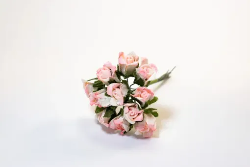 ramito flores papel x12 unidades cod 16127 color rosa blanco 0