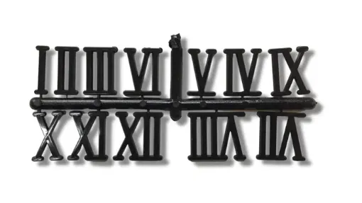 numeros romanos plastico para reloj 30mms color negro 0