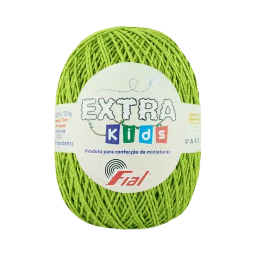 hilo algodon 100 extra kids fial tex516 ovillo 130grs 250mts color 44 verde abacate 0