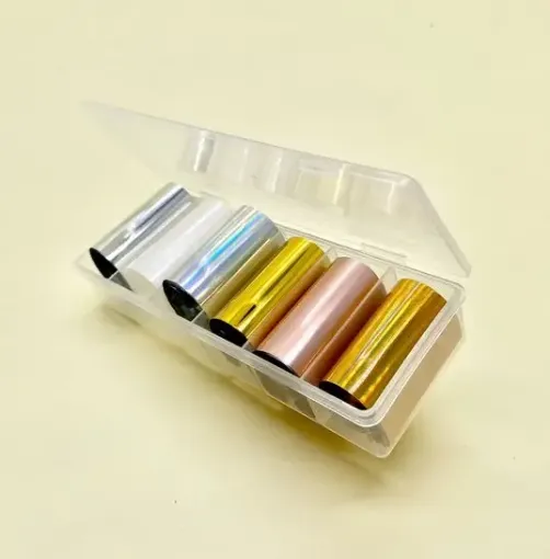 foil colores motivos metalizados perlados estuche 6 tiras 4x50cms diferentes 0