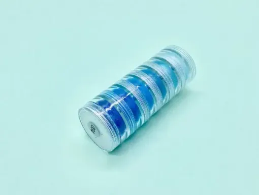 glitter gibre iris nail art set x6 potes tonos azules 004 holografico 0