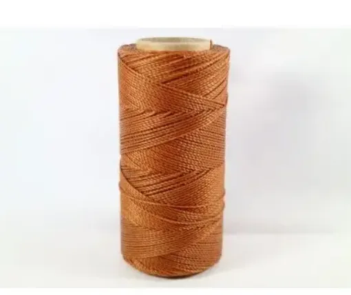 hilo polyester cordon encerado fino linhasita 100grs 150mts color caramelo 334 0