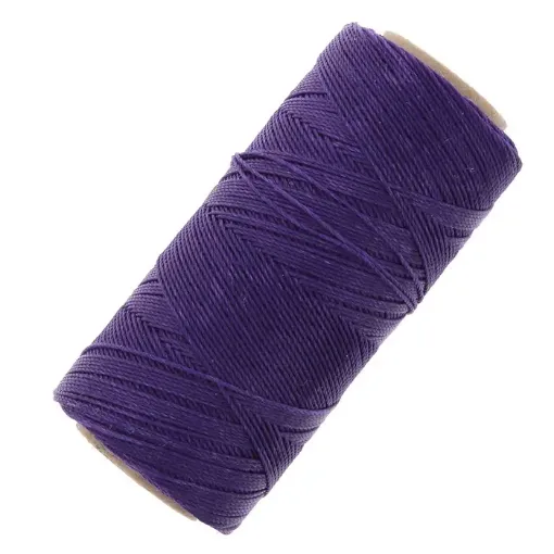 hilo polyester cordon encerado fino linhasita 100grs 150mts color purpura 332 0