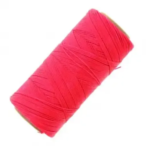 hilo polyester cordon encerado fino linhasita 100grs 150mts color rosa fluo 328 0