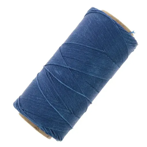hilo polyester cordon encerado fino linhasita 100grs 150mts color lapiz blue 298 0