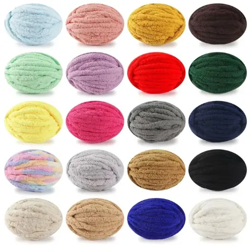 lana chenille 100 polyester x20mts variedad colores 0