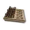 caja mdf 3mms corte laser 26x26x5cm tablero juego ajedrez damas para armar 0