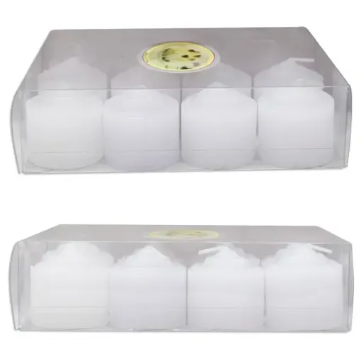 veladoras velas para hornito blancas grandes 3 8cms caja 12 unidades gd0165 0