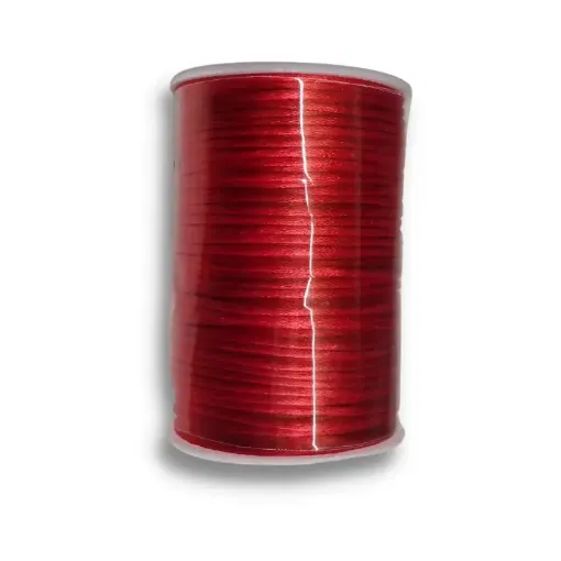cordon seda cola raton 2mms carretel 100yds 91mts color rojo 0