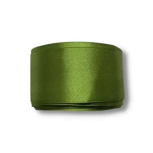 cinta raso doble faz satinada no 9 40mms por 10mts color 8318 verde oliva 0