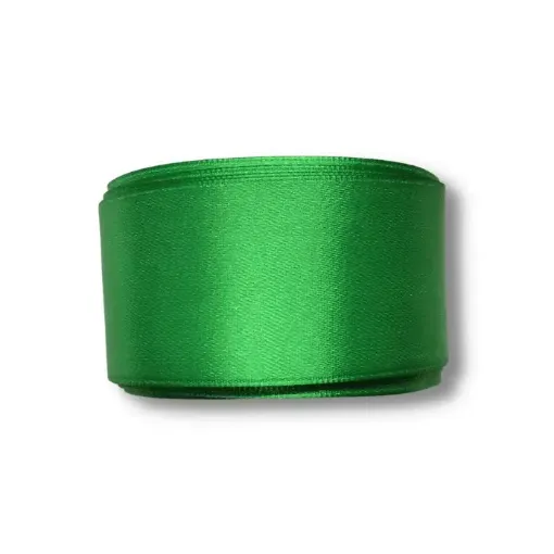 cinta raso doble faz satinada no 9 40mms por 10mts color 8300 verde medio 0