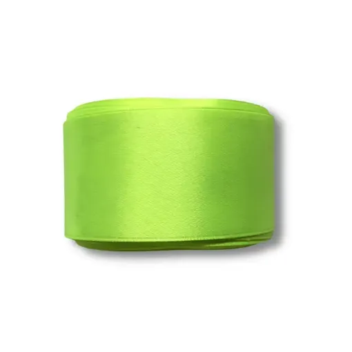 cinta raso doble faz satinada no 9 40mms por 10mts color 8286 verde limon 0