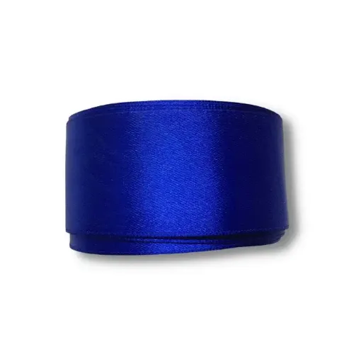 cinta raso doble faz satinada no 9 40mms por 10mts color 8342 azul 0