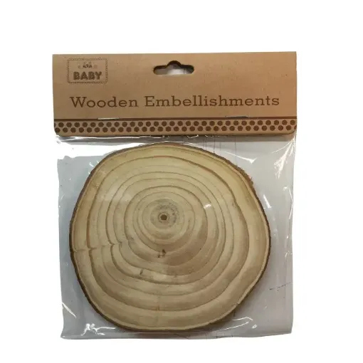tronquito madera ovalado 12x10cms wooden embellishments por unidad 0