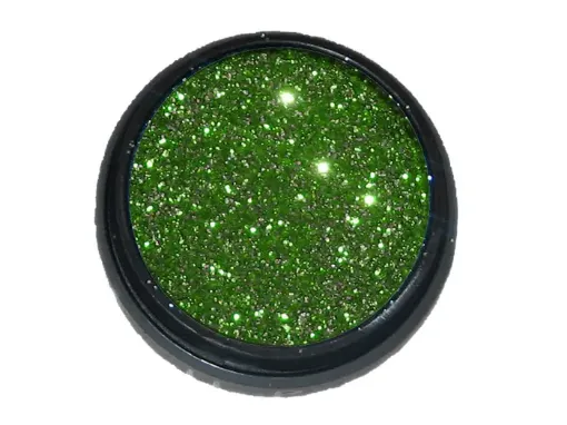 brillantina comun frasco 30cc color verde 09 0
