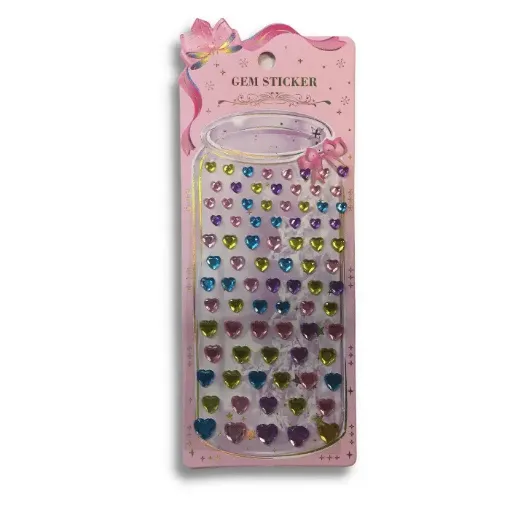 sticker piedras autoadhesivas gem sticker rb 13341 forma corazon multicolor 0