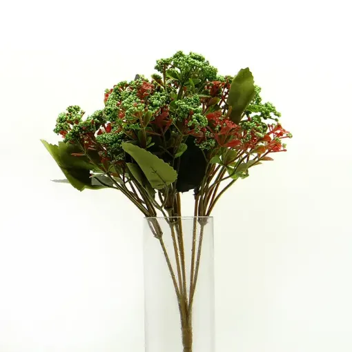 ramo flores artificiales ilusion espuma 30cms color verde 0