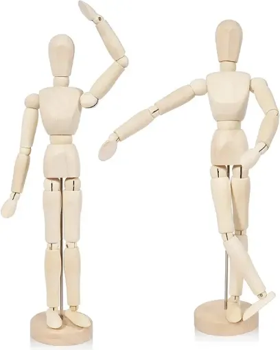 modelo maniqui articulado madera dibujo figura humana modelo femenino meeden 30cms 0
