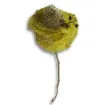 flor artificial artesanal 30cms modelo marimonia arpillera amarilla f007 0