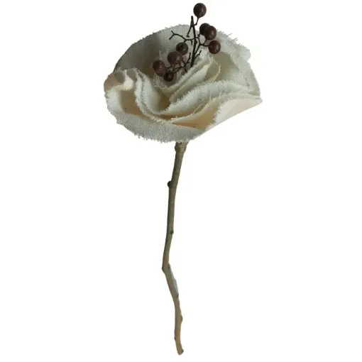 flor artificial artesanal 30cms modelo marimonia lienzo f005 0
