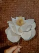 flor artificial artesanal 30cms modelo peonia lienzo f010 2