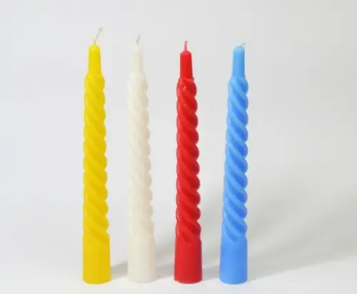 velas torneadas aromaticas fk215 set x4 unidades color blanco cream 0