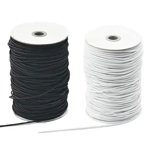 elastico cordon redondo 10mm rollo 10 mts color negro 0