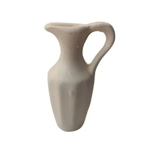cacharro ceramica modelo jarra rayas asa 5 5x10cms nro 209 0