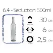 botella vidrio seduccion 500ml 6x30cms sin tapa 1