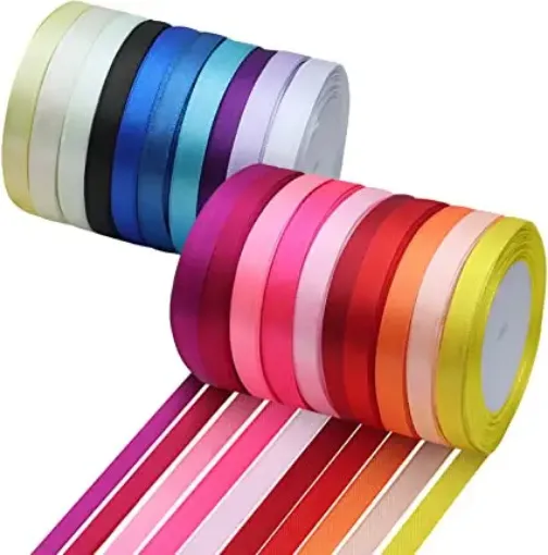 cinta raso doble faz satinada no 3 15mm por 10mts variedad colores 0
