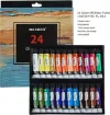 set premium 40 elementos para pintar al oleo meeden incluye 24 colores 4 lienzos 10 pinceles 1