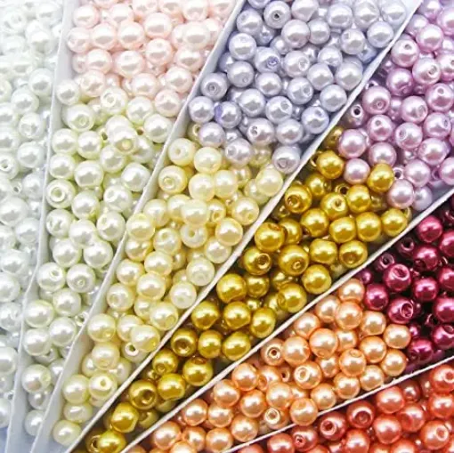 perlas importadas agujero para enhebrar plastico abs brillantes 8mms varios colores 0