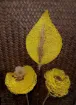 flor artificial artesanal 30cms modelo marimonia arpillera f008 color naranja 1