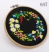 kit bordado iniciacion circular 20cms hilos patron motivo floral no 647 0