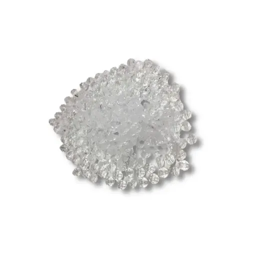 cuentas plastico facetadas ac redondas 6mm x50grs color negro 848 0