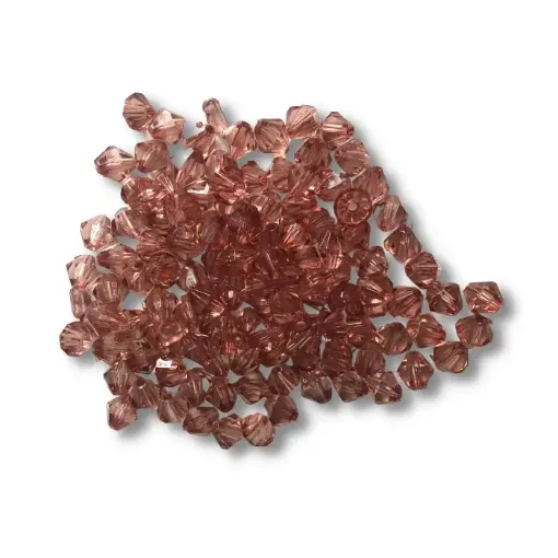 cuentas plastico facetadas ac rombo 8mm x50grs color cafe 0