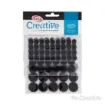 velcro adhesivo adix creative 3 tamanos set 69 unidades color negro 0