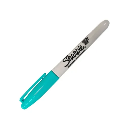 marcador permanente sharpie punta fina color aqua 0