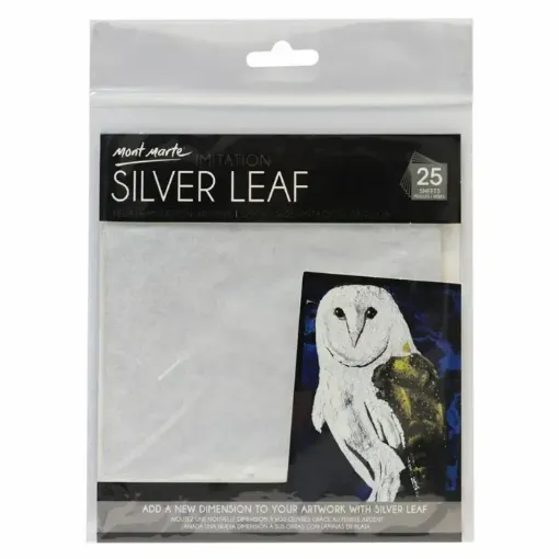 hojas para laminar plateado la hoja silver leaf montmarte 14x14 color plata paquete 25 unidades 0