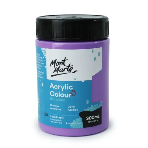 pintura acrilica secado rapido acabado semimate signature mont marte x300ml color morado claro 0